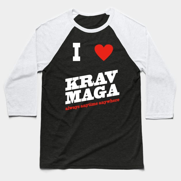 i love krav maga Baseball T-Shirt by Lomitasu